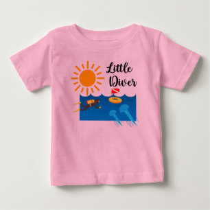 Camiseta Pequeno mergulhador com água gelada - Baby Fine Je