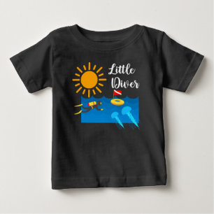 Camiseta Pequeno mergulhador com água gelada - Baby Fine Je