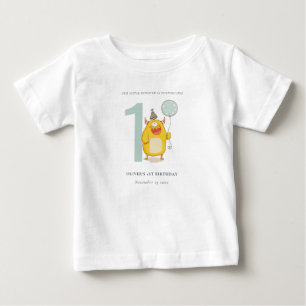 Camiseta Pequeno Monstro Amarelo Bonito De Aqua Qualquer Id