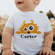 Pequeno Monstro Bonito Criança Personalizada T-Shi