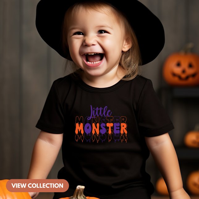 Camiseta Pequeno Monstro da Família de Halloween Matando To (Criador carregado)