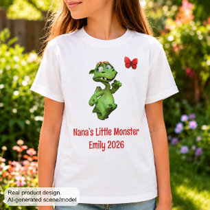 Camiseta Pequeno Monstro da Nana Nome da Netinha Personaliz