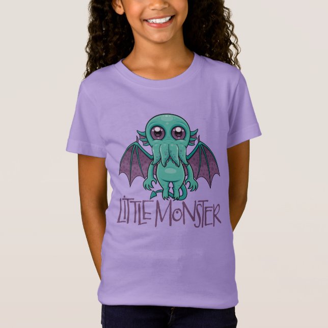 Camiseta Pequeno Monstro do Cthulhu, Bebê Gelado (Frente)