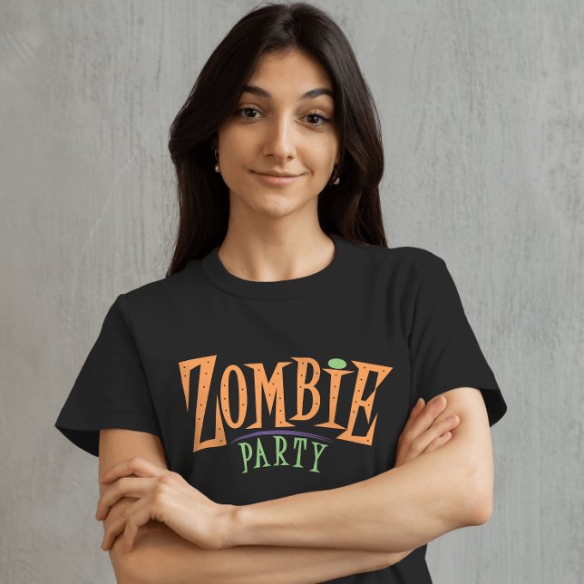 Camiseta Pequeno Monstro do Partido Zombie (Zombie vibes with a side of sass. Shop now on Zazzle.)