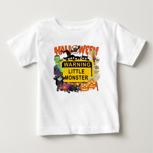Camiseta Pequeno Monstro, Halloween (Frente)