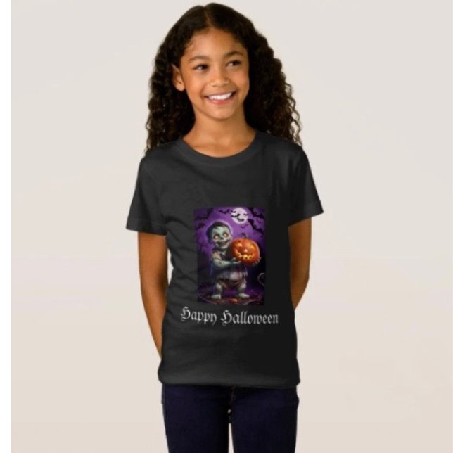 Camiseta Pequeno Monstro Verde & Amigo Abóbora  (Comfy tri-blend women’s tee feminine fit, scoop neck, short sleeves, relaxed fit.  
)