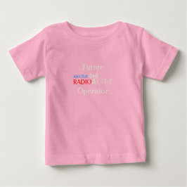 Camiseta Pequeno Operador de Rádio de Ham Meninas Bebê Bib
