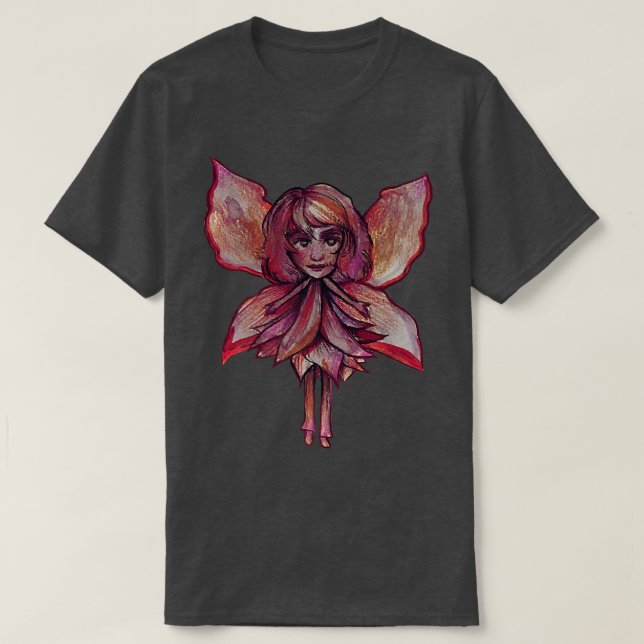 Camiseta Pequeno outono Vermelho Fadas de Fadas Fall design (Frente do Design)