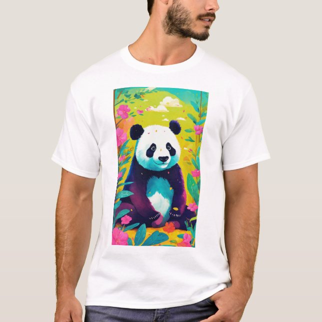 Camiseta Pequeno panda bonito (Frente)