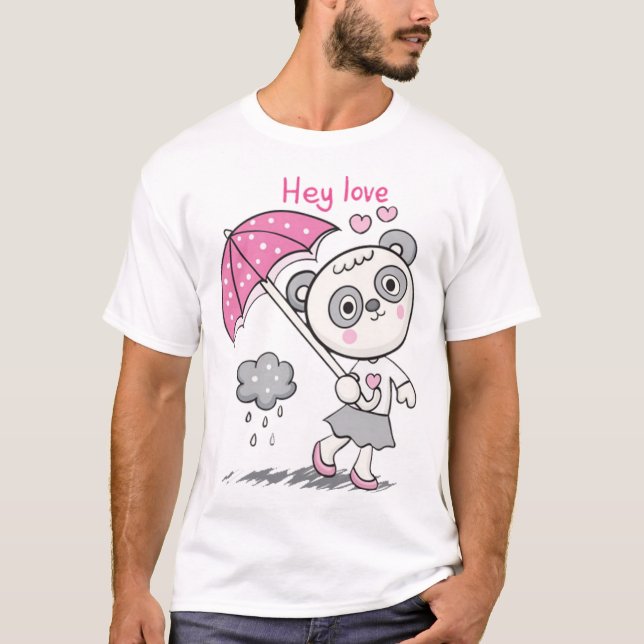 Camiseta Pequeno panda bonito (Frente)