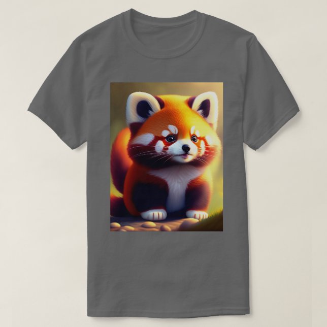 Camiseta Pequeno Panda Vermelho (Frente do Design)