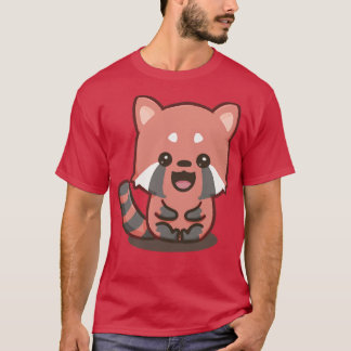 Camiseta Pequeno Panda Vermelho Bonito 2