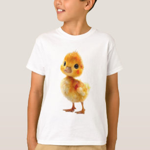 Camiseta Pequeno Patinho Laranja Crianças