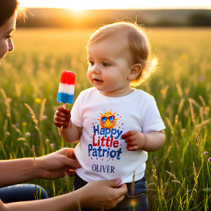 Camiseta Pequeno Patriota Orgulho EUA Bebê