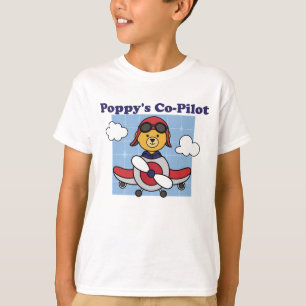 Camiseta Pequeno Piloto de Poppy - Avião Cute