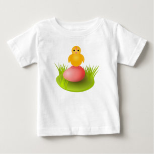 Camiseta Pequeno pintinho amarelo e ovo