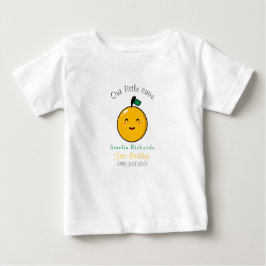 Camiseta Pequeno primeiro aniversario de Citros de Laranja