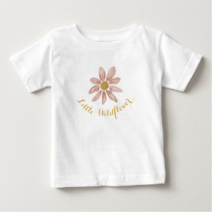 Camiseta Pequeno primeiro aniversario de flor selvagem