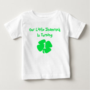 Camiseta Pequeno primeiro aniversario de Shamrock Baby T-Sh
