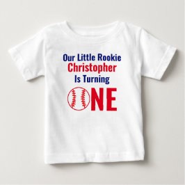 Camiseta Pequeno primeiro aniversario Rookie Baseball