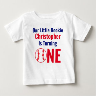 Camiseta Pequeno primeiro aniversario Rookie Baseball