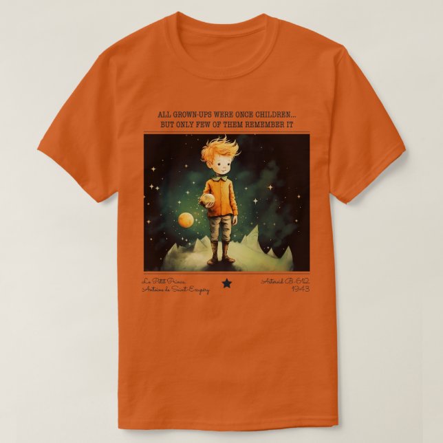 Camiseta Pequeno Príncipe Le Petit Príncipe livros infantis (Frente do Design)