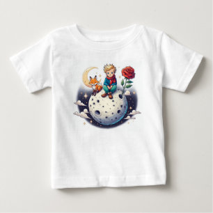 Camiseta Pequeno Príncipe sentado na lua