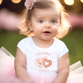 Camiseta Pequeno Querido Bebê Rosa Nome Garota