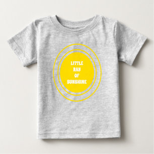 Camiseta Pequeno Raio Sol amarelo-sol texto personalizado f