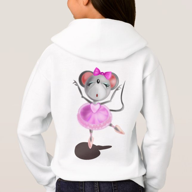 Camiseta Pequeno Rato Ballerina - Pintura - Divertido (Verso)