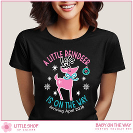 Camiseta Pequeno Renascer a Caminho Anúncio de Gravidez