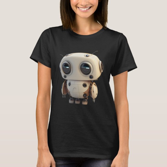 Camiseta Pequeno robô triste fofo (Frente)