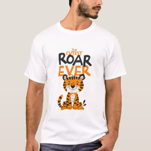 Camiseta Pequeno Rugido Ilustração de Dinossauro Fofo Diver