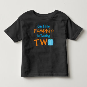 Camiseta Pequeno segundo aniversário de Abóbora Toddler T-s