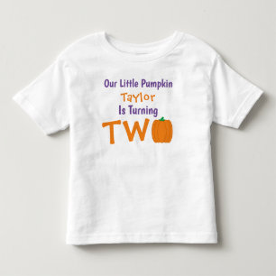 Camiseta Pequeno segundo aniversário de Abóbora Toddler T-s