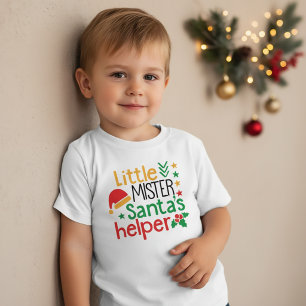 Camiseta Pequeno Senhor ajudante do Papai Noel Natal