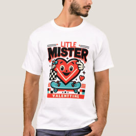 Camiseta Pequeno Senhor Namorados Cute Heart Skateboard