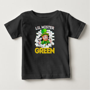 Camiseta Pequeno Senhor Verde Menino Irlandês Leprechaun Bo