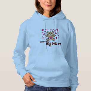Camiseta "Pequeno Teddy Grande Coração" Urso Fofo Feminino