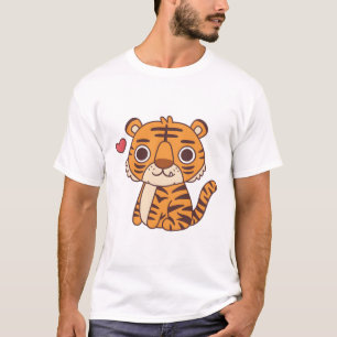 Camiseta Pequeno Tigre Bonito