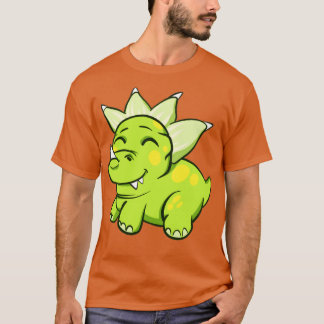 Camiseta Pequeno Tricerátopo Crianças Cujas Crianças Dinoss
