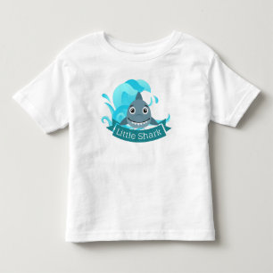 Camiseta Pequeno tubarão - roupa da família