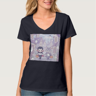 Camiseta Pequeno Vampiro e Lobisomem Trick-or-Treat