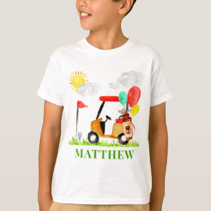 Camiseta Pequenos Balões de Carrinho de Golfe Pro Par-tee A