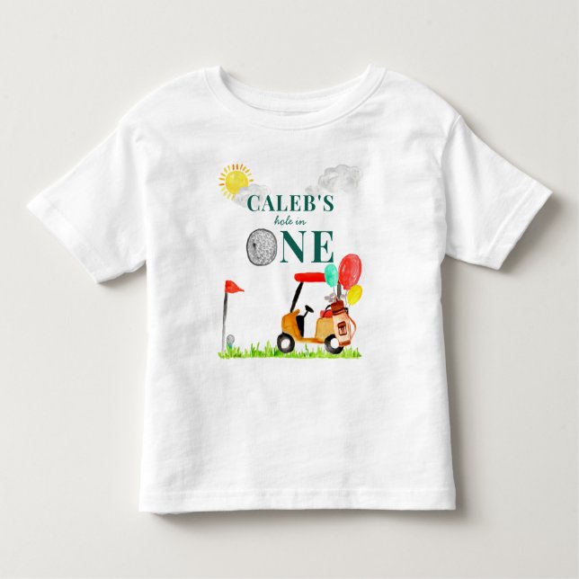Camiseta Pequenos Balões de Carrinho de Golfe Pro Par-tee B (Frente)