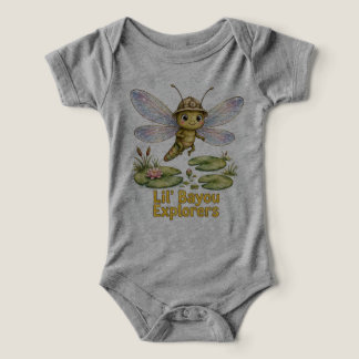 Camiseta Pequenos Exploradores do Bayou Dragonfly Baby de U