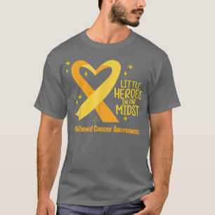 Camiseta Pequenos Heróis no Meio - Cancer da Infância Awar