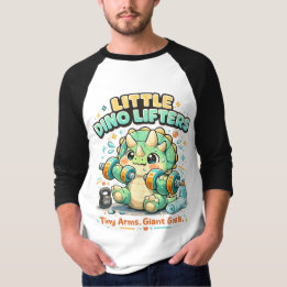 Camiseta Pequenos Levantadores de Dinossauros 8KG | Braços