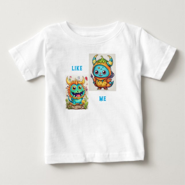 Camiseta Pequenos Monstros Adoráveis: Edição Bebê (Frente)