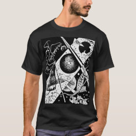 Camiseta Pequenos Mundos VI - Arte Preto Branco Kandinsky